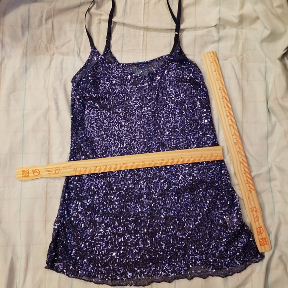 h.i.p. Blue Sequin Camisole Tunic Nordstrom Top - Picture 6 of 10
